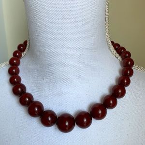 Brown marble choker necklace